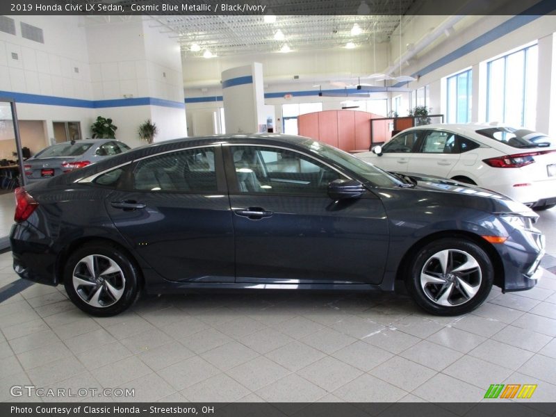 Cosmic Blue Metallic / Black/Ivory 2019 Honda Civic LX Sedan
