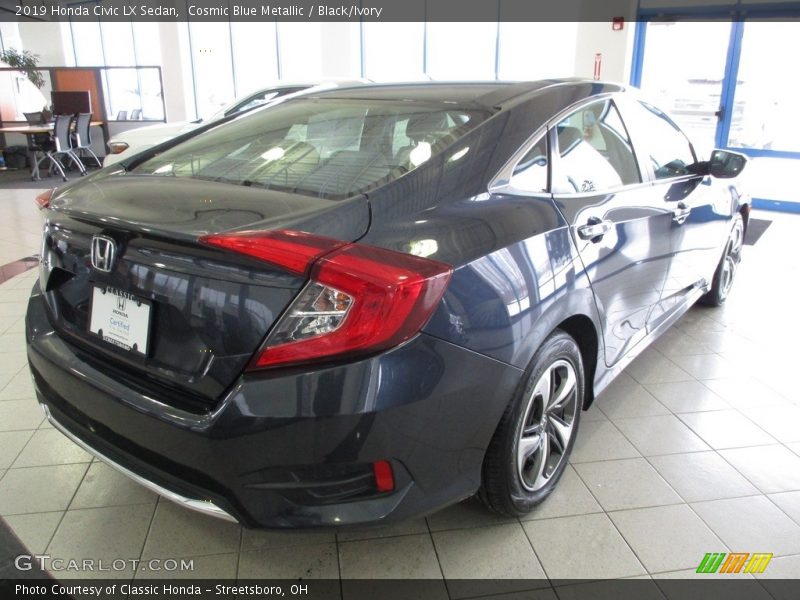 Cosmic Blue Metallic / Black/Ivory 2019 Honda Civic LX Sedan