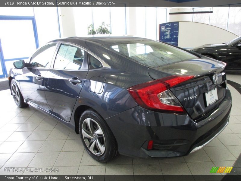 Cosmic Blue Metallic / Black/Ivory 2019 Honda Civic LX Sedan