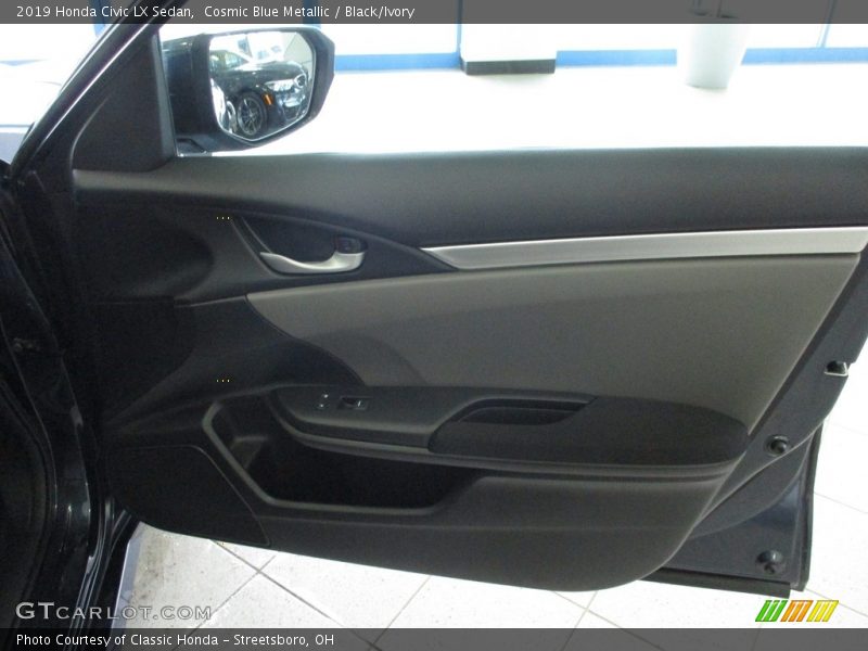 Cosmic Blue Metallic / Black/Ivory 2019 Honda Civic LX Sedan
