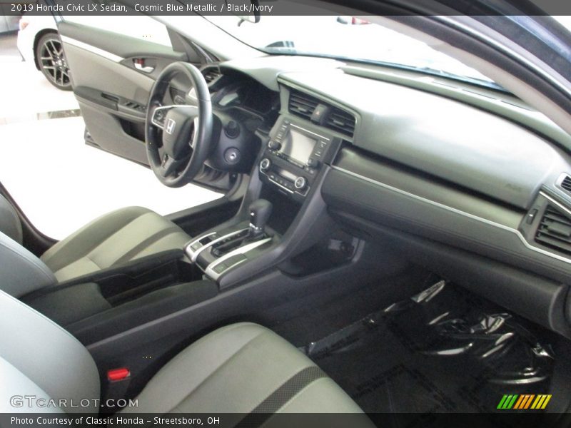 Cosmic Blue Metallic / Black/Ivory 2019 Honda Civic LX Sedan
