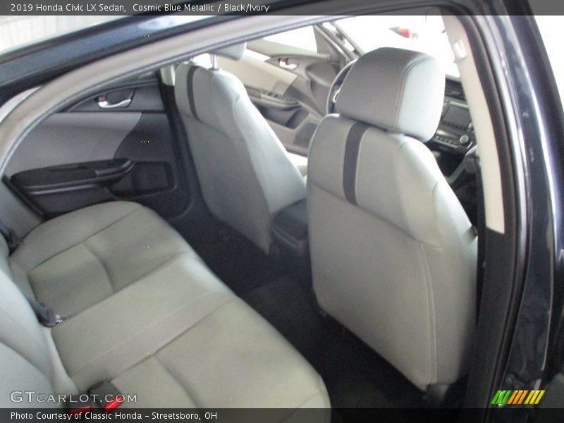 Cosmic Blue Metallic / Black/Ivory 2019 Honda Civic LX Sedan