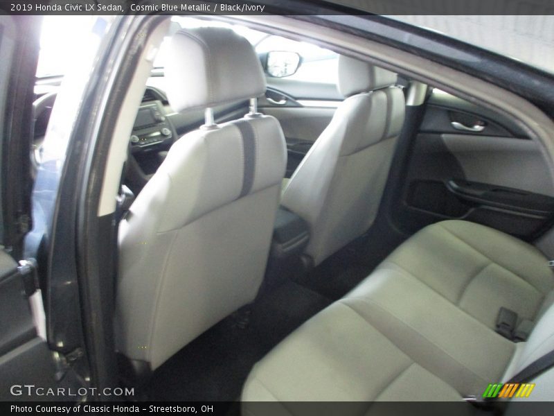 Cosmic Blue Metallic / Black/Ivory 2019 Honda Civic LX Sedan