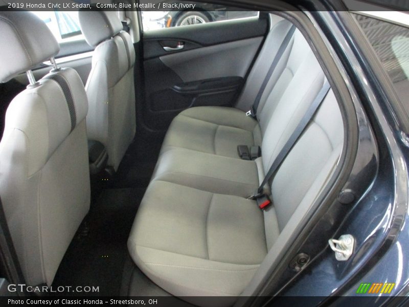 Cosmic Blue Metallic / Black/Ivory 2019 Honda Civic LX Sedan