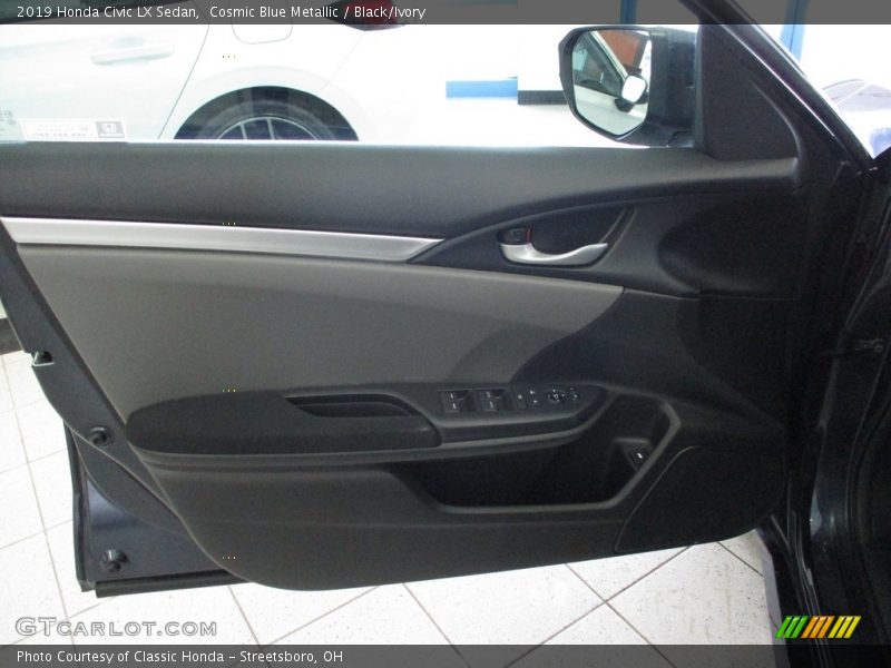 Cosmic Blue Metallic / Black/Ivory 2019 Honda Civic LX Sedan