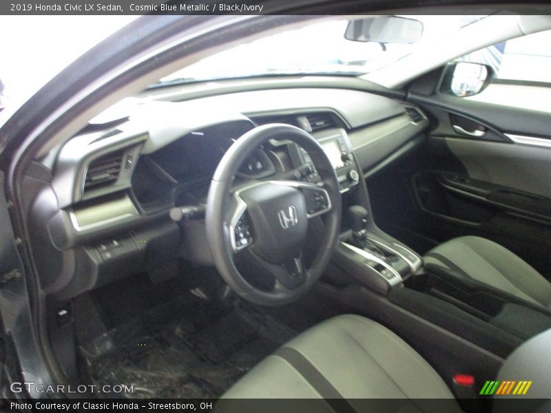 Cosmic Blue Metallic / Black/Ivory 2019 Honda Civic LX Sedan