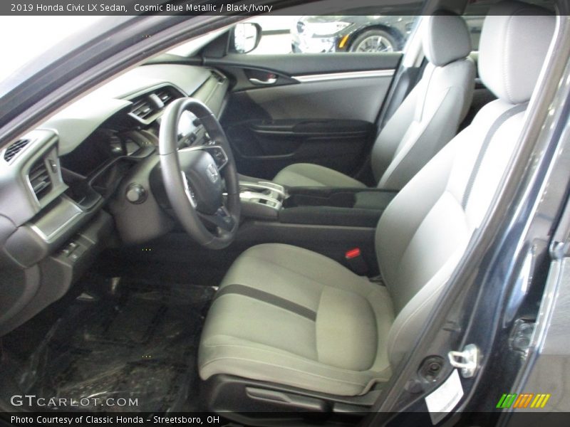 Cosmic Blue Metallic / Black/Ivory 2019 Honda Civic LX Sedan