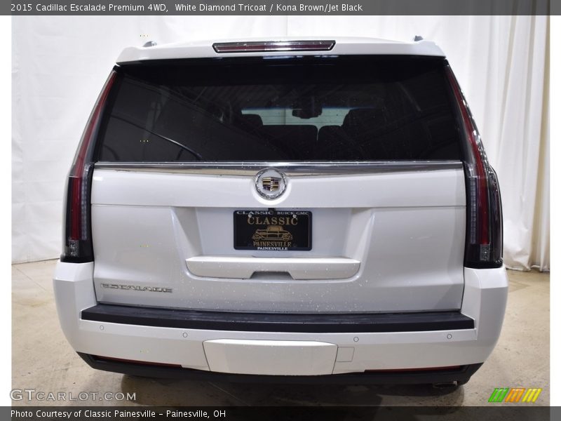 White Diamond Tricoat / Kona Brown/Jet Black 2015 Cadillac Escalade Premium 4WD