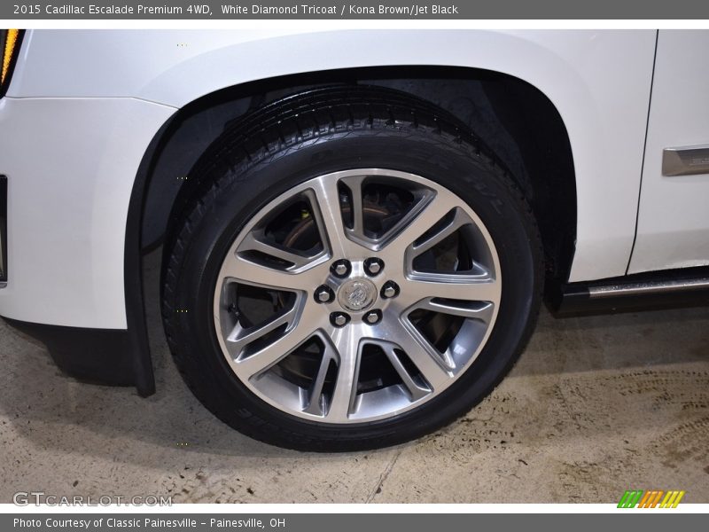 White Diamond Tricoat / Kona Brown/Jet Black 2015 Cadillac Escalade Premium 4WD