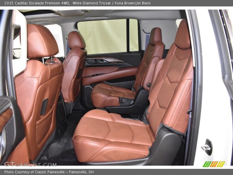 White Diamond Tricoat / Kona Brown/Jet Black 2015 Cadillac Escalade Premium 4WD