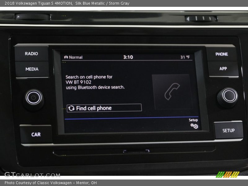 Silk Blue Metallic / Storm Gray 2018 Volkswagen Tiguan S 4MOTION
