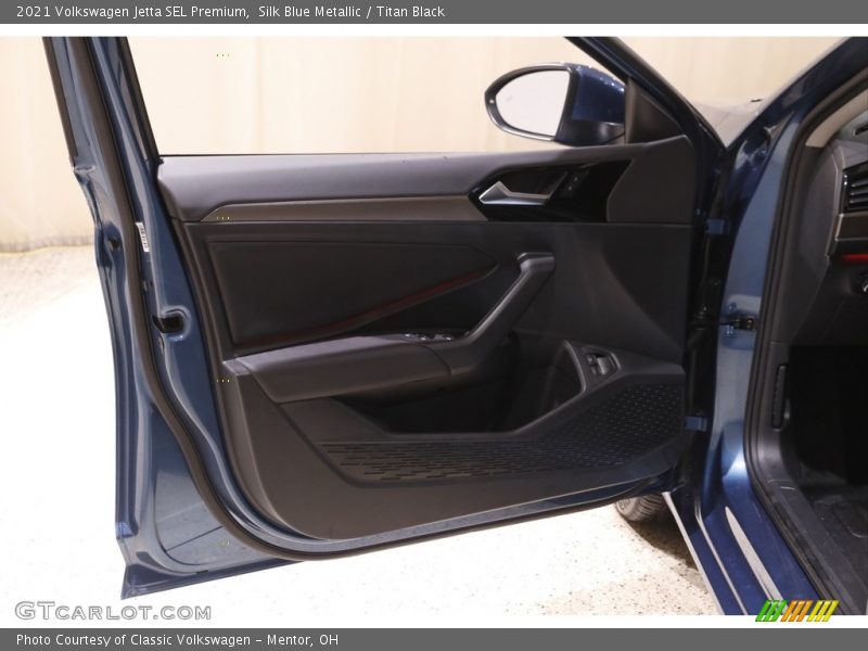 Silk Blue Metallic / Titan Black 2021 Volkswagen Jetta SEL Premium