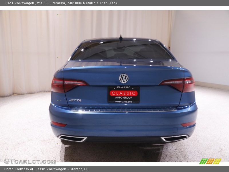 Silk Blue Metallic / Titan Black 2021 Volkswagen Jetta SEL Premium