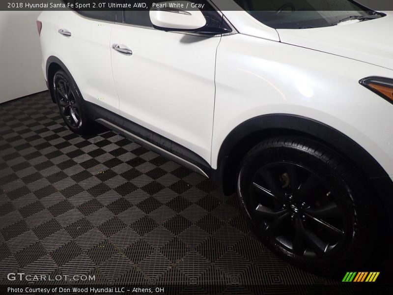Pearl White / Gray 2018 Hyundai Santa Fe Sport 2.0T Ultimate AWD