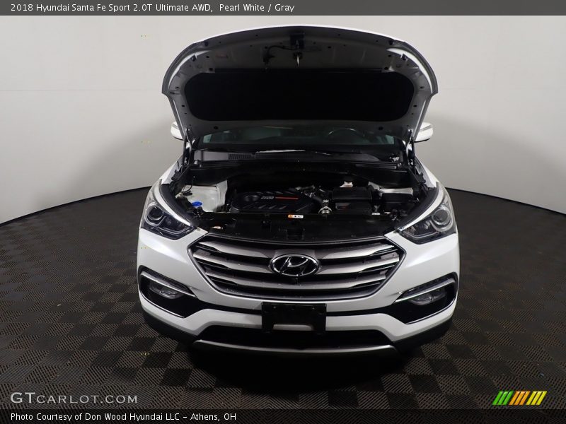 Pearl White / Gray 2018 Hyundai Santa Fe Sport 2.0T Ultimate AWD