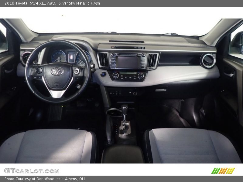 Silver Sky Metallic / Ash 2018 Toyota RAV4 XLE AWD