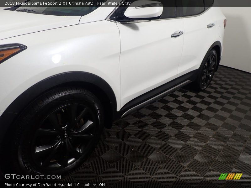 Pearl White / Gray 2018 Hyundai Santa Fe Sport 2.0T Ultimate AWD
