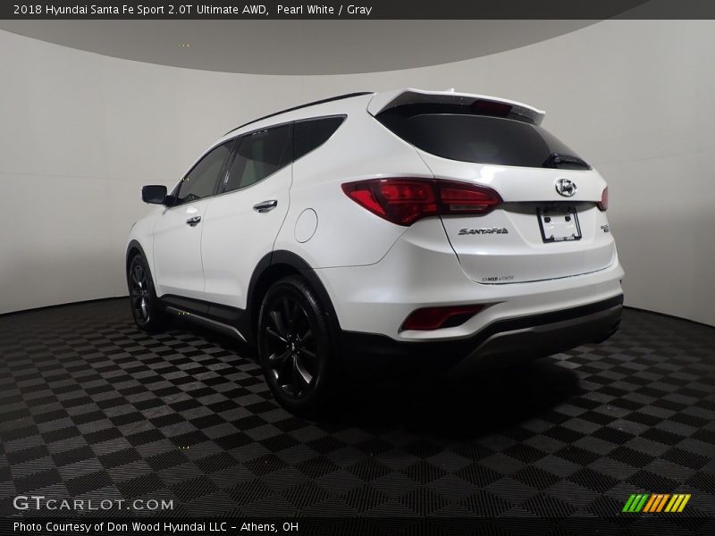 Pearl White / Gray 2018 Hyundai Santa Fe Sport 2.0T Ultimate AWD