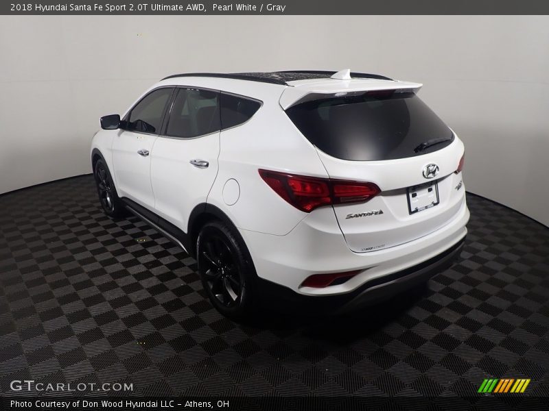 Pearl White / Gray 2018 Hyundai Santa Fe Sport 2.0T Ultimate AWD