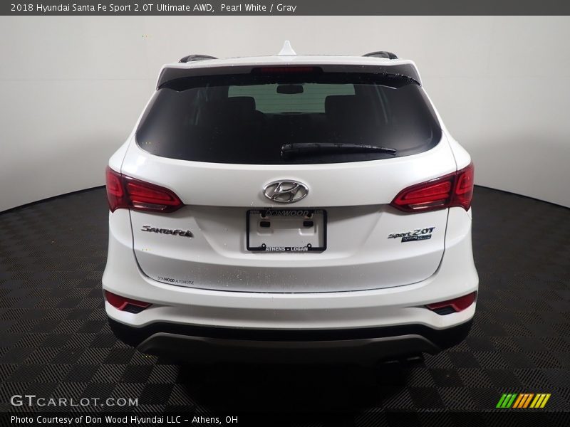 Pearl White / Gray 2018 Hyundai Santa Fe Sport 2.0T Ultimate AWD