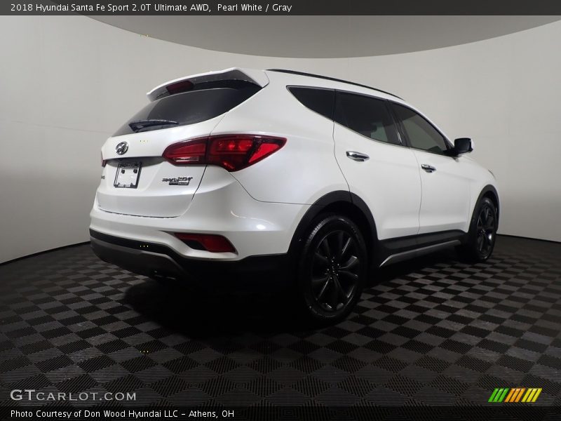 Pearl White / Gray 2018 Hyundai Santa Fe Sport 2.0T Ultimate AWD