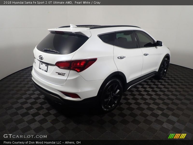 Pearl White / Gray 2018 Hyundai Santa Fe Sport 2.0T Ultimate AWD