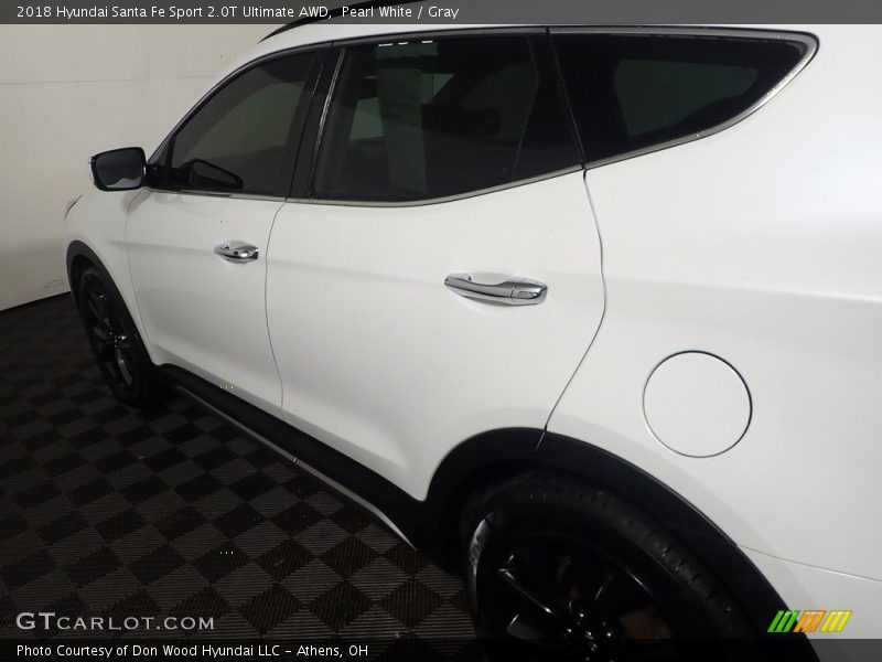 Pearl White / Gray 2018 Hyundai Santa Fe Sport 2.0T Ultimate AWD