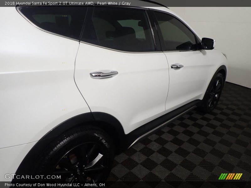 Pearl White / Gray 2018 Hyundai Santa Fe Sport 2.0T Ultimate AWD