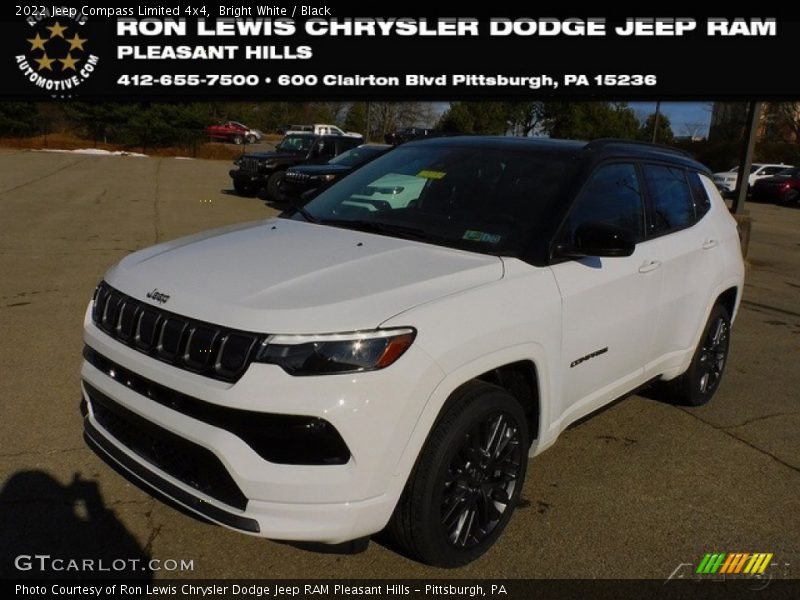 Bright White / Black 2022 Jeep Compass Limited 4x4