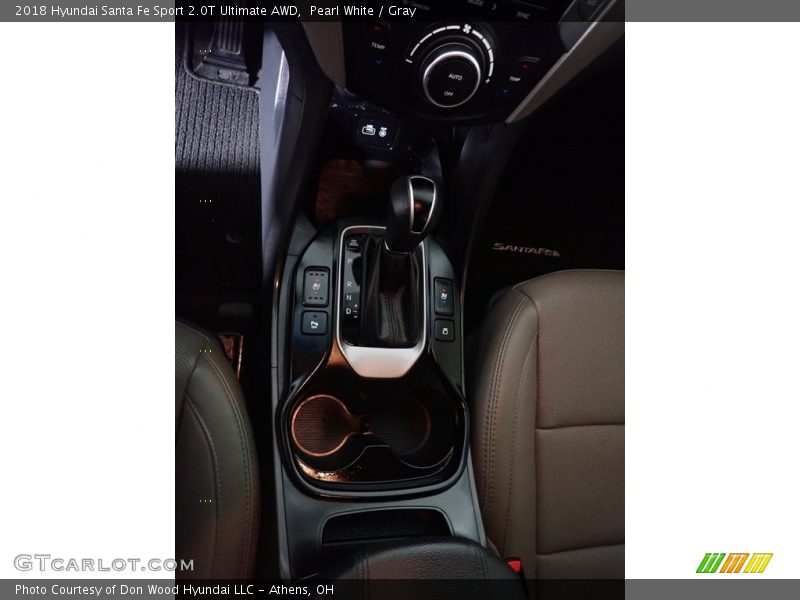 Pearl White / Gray 2018 Hyundai Santa Fe Sport 2.0T Ultimate AWD