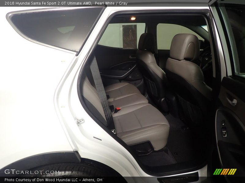 Pearl White / Gray 2018 Hyundai Santa Fe Sport 2.0T Ultimate AWD