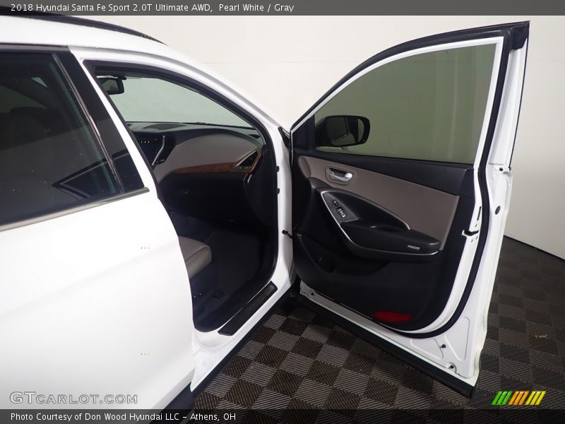 Pearl White / Gray 2018 Hyundai Santa Fe Sport 2.0T Ultimate AWD