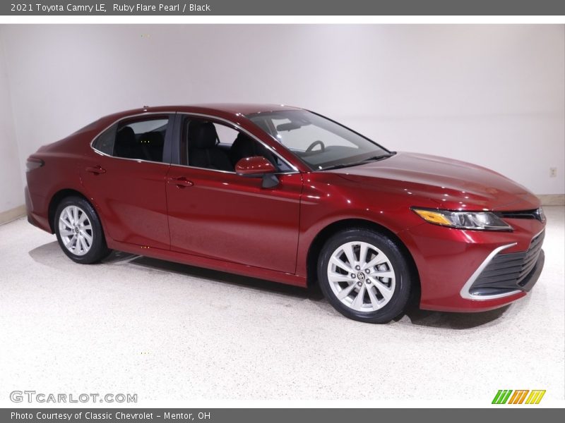 Ruby Flare Pearl / Black 2021 Toyota Camry LE