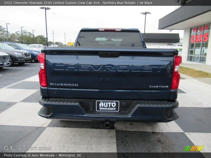 Northsky Blue Metallic / Jet Black 2022 Chevrolet Silverado 1500 Limited Custom Crew Cab 4x4