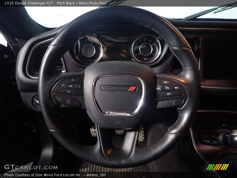 Pitch Black / Black/Ruby Red 2016 Dodge Challenger R/T