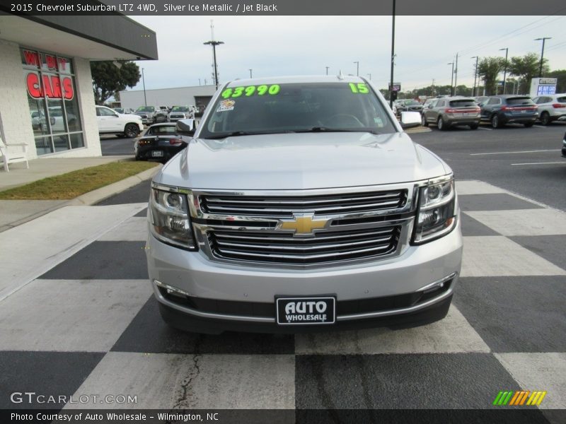 Silver Ice Metallic / Jet Black 2015 Chevrolet Suburban LTZ 4WD