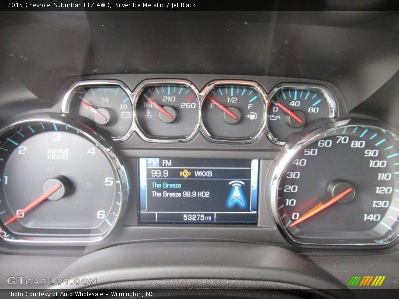Silver Ice Metallic / Jet Black 2015 Chevrolet Suburban LTZ 4WD