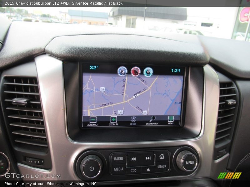 Silver Ice Metallic / Jet Black 2015 Chevrolet Suburban LTZ 4WD