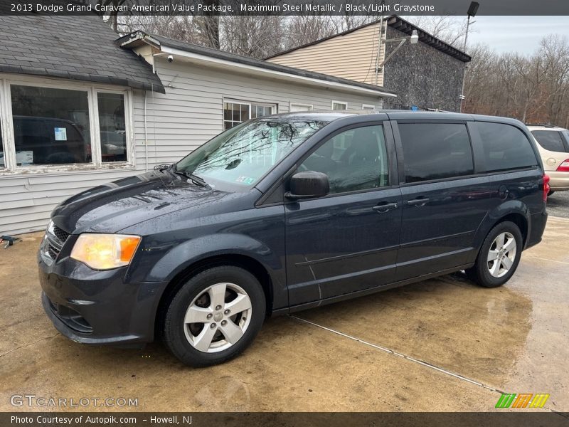 Maximum Steel Metallic / Black/Light Graystone 2013 Dodge Grand Caravan American Value Package
