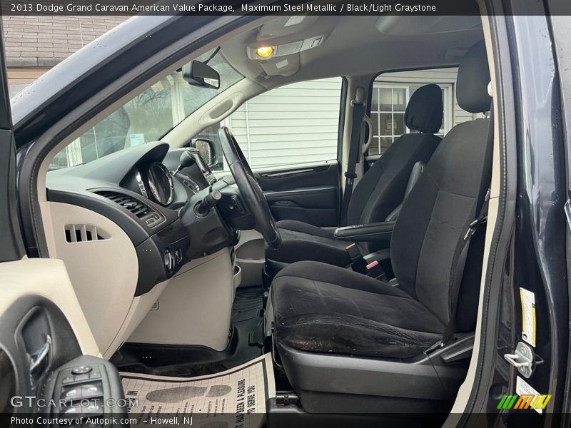 Maximum Steel Metallic / Black/Light Graystone 2013 Dodge Grand Caravan American Value Package