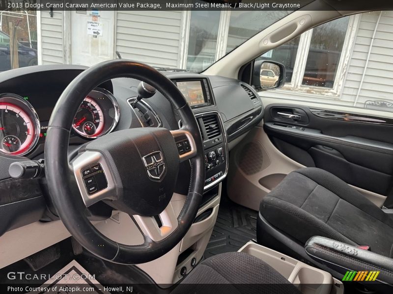 Maximum Steel Metallic / Black/Light Graystone 2013 Dodge Grand Caravan American Value Package