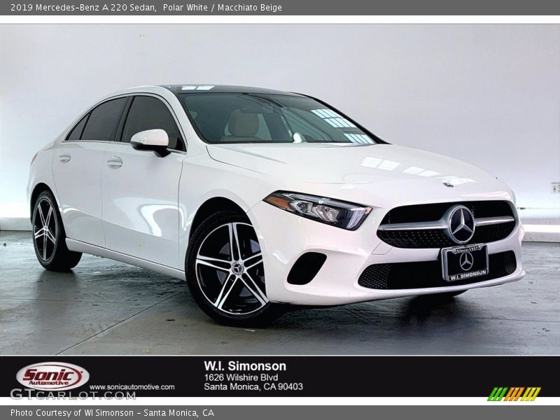 Polar White / Macchiato Beige 2019 Mercedes-Benz A 220 Sedan