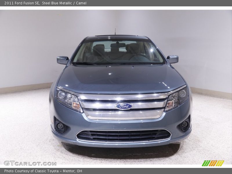 Steel Blue Metallic / Camel 2011 Ford Fusion SE