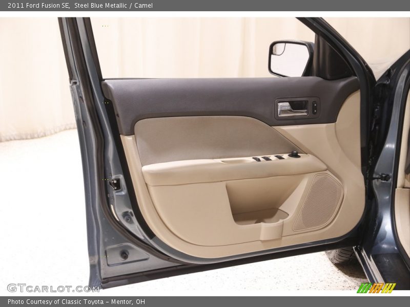 Steel Blue Metallic / Camel 2011 Ford Fusion SE