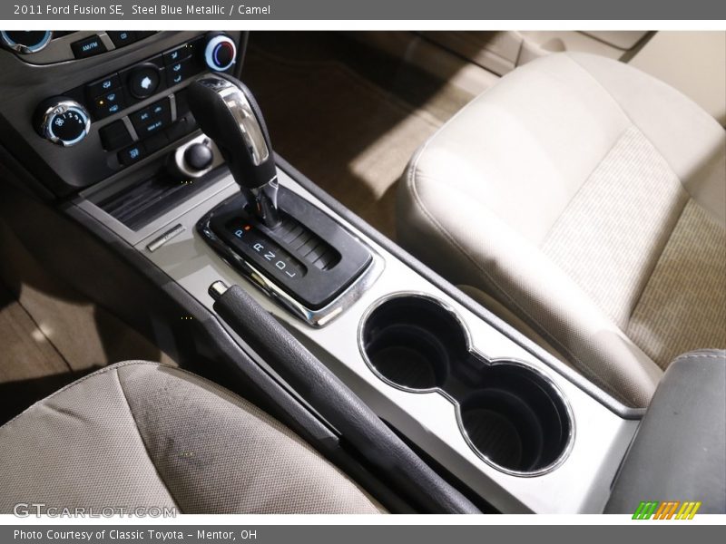 Steel Blue Metallic / Camel 2011 Ford Fusion SE