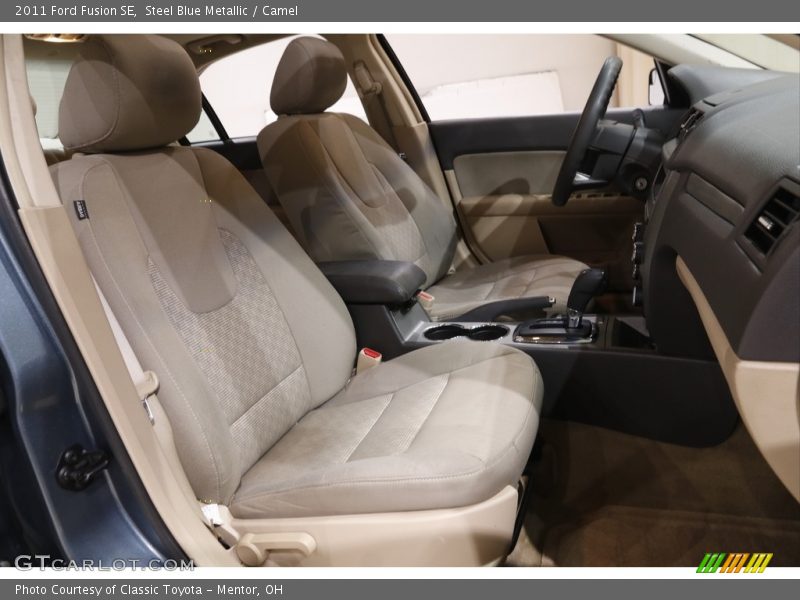 Steel Blue Metallic / Camel 2011 Ford Fusion SE