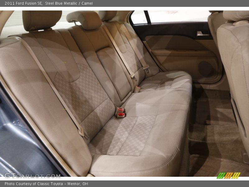 Steel Blue Metallic / Camel 2011 Ford Fusion SE