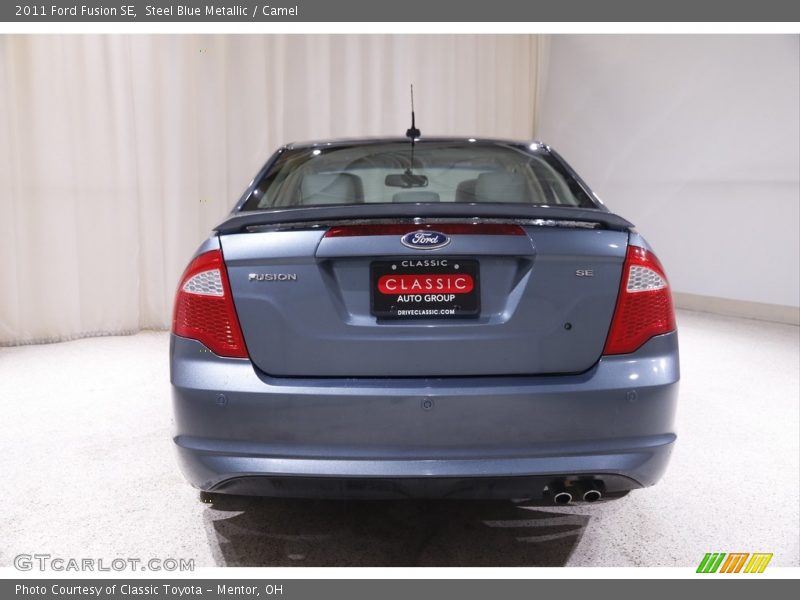 Steel Blue Metallic / Camel 2011 Ford Fusion SE