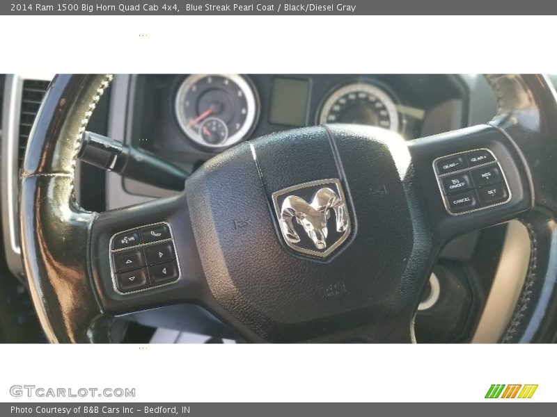 Blue Streak Pearl Coat / Black/Diesel Gray 2014 Ram 1500 Big Horn Quad Cab 4x4