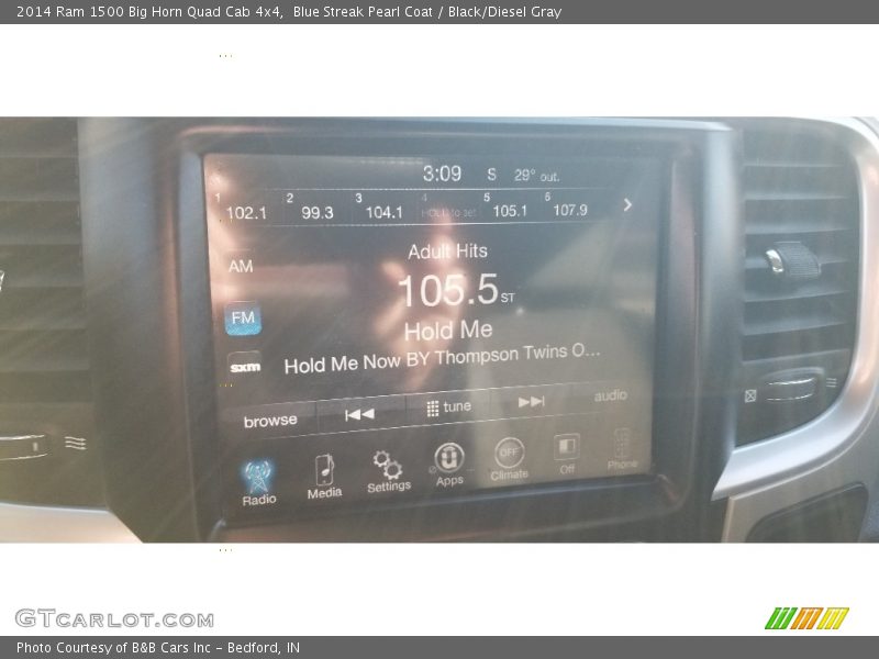 Blue Streak Pearl Coat / Black/Diesel Gray 2014 Ram 1500 Big Horn Quad Cab 4x4